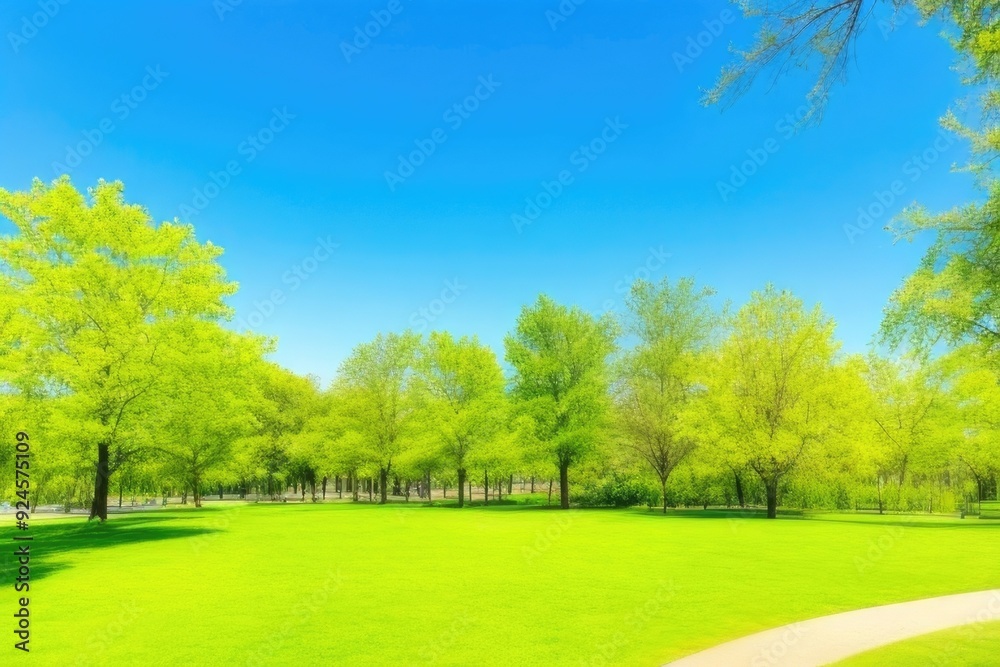 Highway with green trees Highway with green trees
