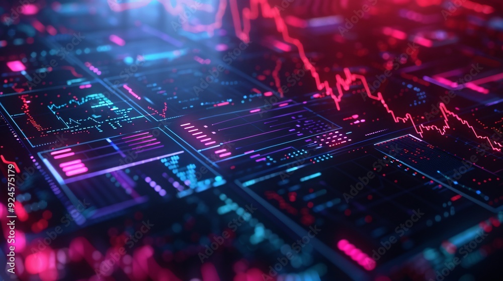 3D realistic banner for financial trading featuring stock market investment. 3D realistic banner for financial trading featuring stock market investment.