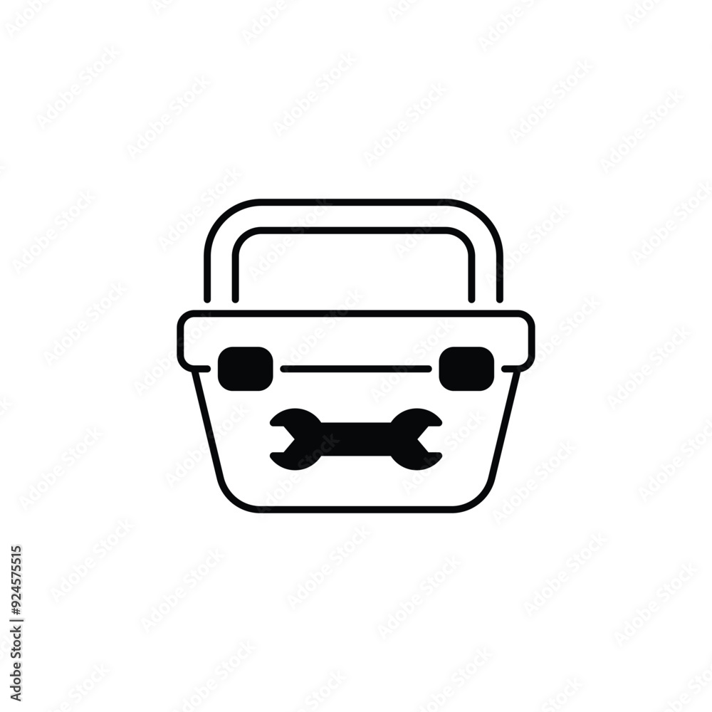 Toolkit icon design with white background stock illustration Toolkit icon design with white background stock illustration