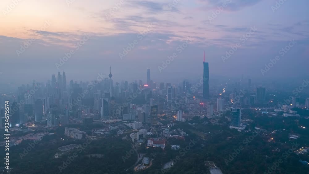 aerial view of a beautiful kuala lumpur city during sunrise.kuala lumpur is a heart of malaysia aerial view of a beautiful kuala lumpur city during sunrise.kuala lumpur is a heart of malaysia