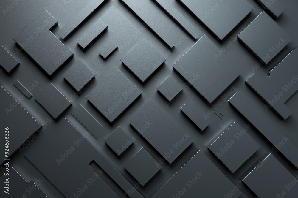 Angular Geometric Patterns on a Gunmetal Background in Three-Dimensional Technology Angular Geometric Patterns on a Gunmetal Background in Three-Dimensional Technology
