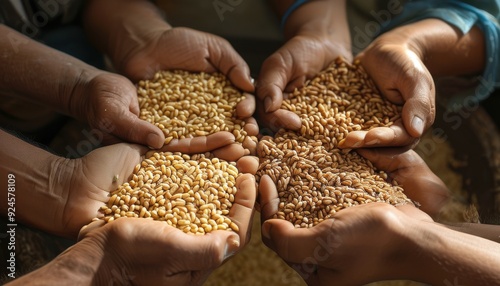 United hands lift a world of nourishment on World Food Day, cultivating hope for a future free from hunger. #ZeroHunger #FoodForAll photo