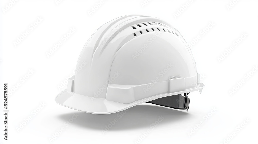 Single white protective helmet isolated on a white background Single white protective helmet isolated on a white background