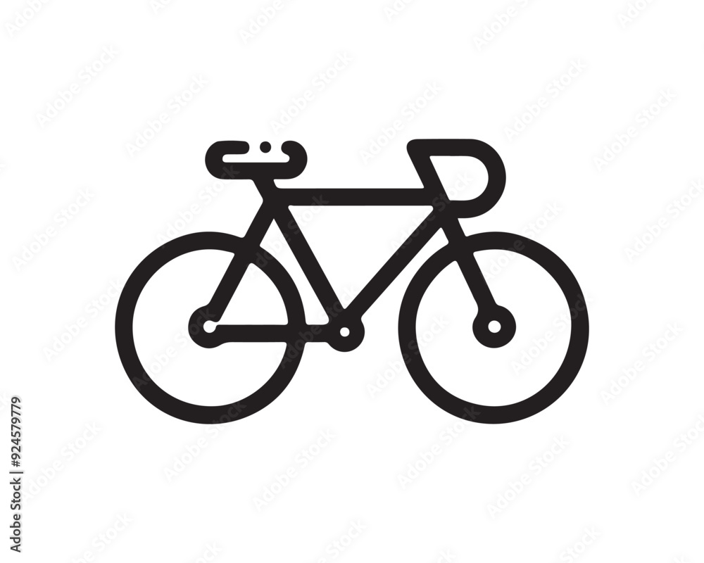 Fototapeta premium black bicycle isolated on white
