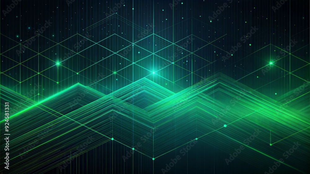 dark background with green lines, minimal