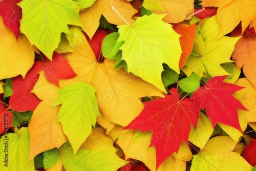 leaves over a color background