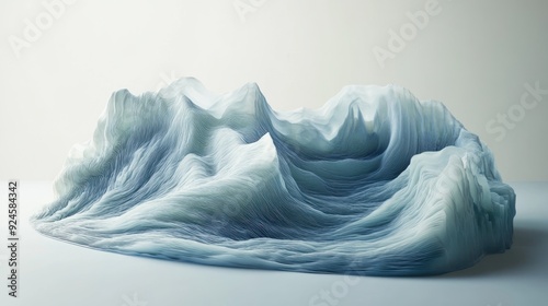 Wallpaper Mural Abstract Mountain Range Crafted From Layered Fabric Torontodigital.ca
