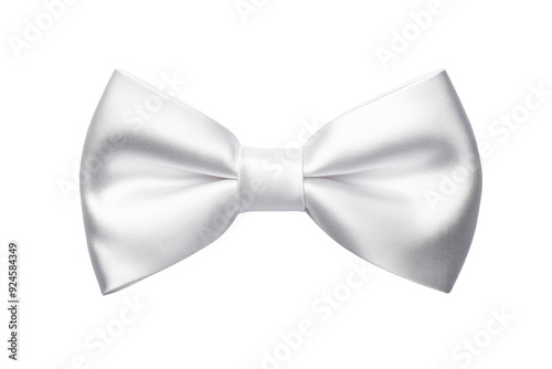 White bow tie isolated on white background