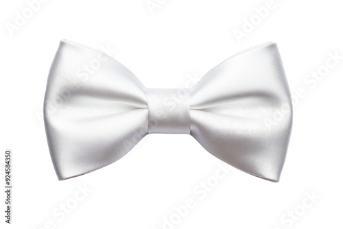 White bow tie isolated on white background