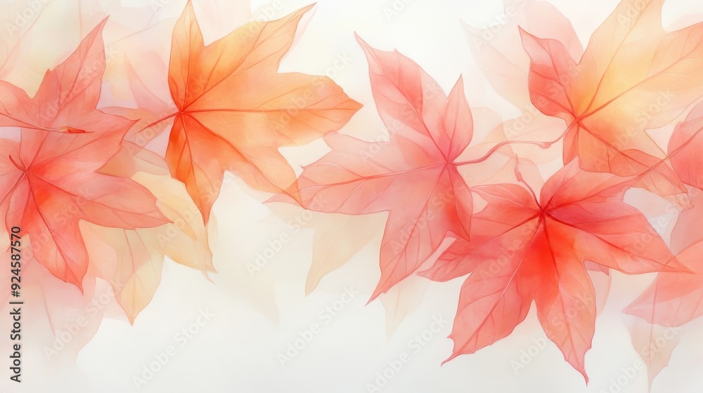 A close up of a row of red leaves with a white background A close up of a row of red leaves with a white background
