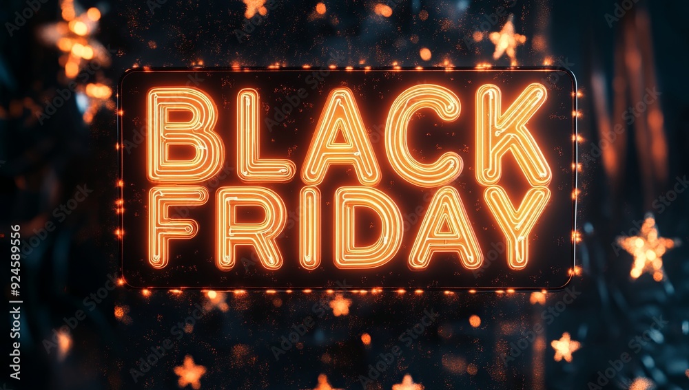 A glowing sign that says Black Friday A glowing sign that says Black Friday
