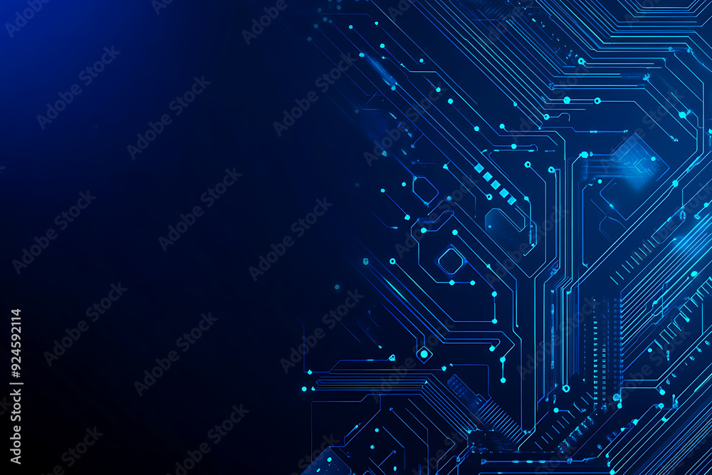 Futuristic vector illustration of a blue circuit board with intricate digital tech elements, perfect for advanced technology backgrounds.
Futuristic vector illustration of a blue circuit board with intricate digital tech elements, perfect for advanced technology backgrounds.