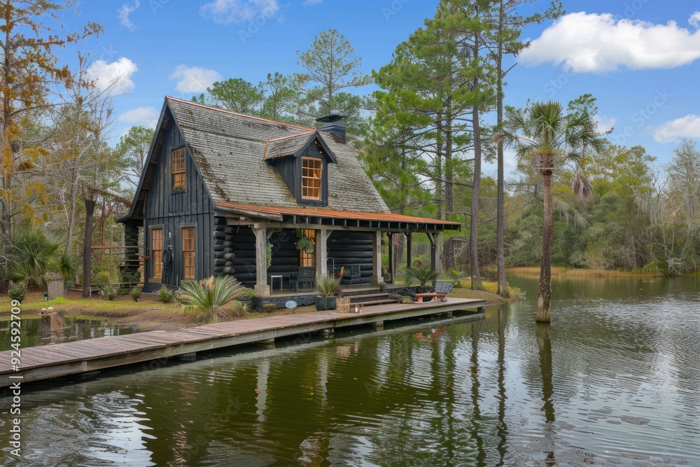 Fototapeta premium Cabin on the Lake