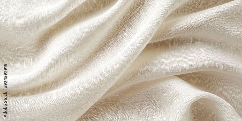A white fabric with a pattern of lines and dots A white fabric with a pattern of lines and dots