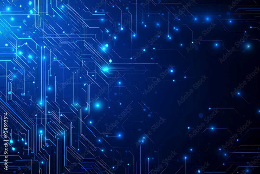 Vector illustration of a blue circuit board background featuring abstract digital tech patterns, with ample space for text or titles.
Vector illustration of a blue circuit board background featuring abstract digital tech patterns, with ample space for text or titles.