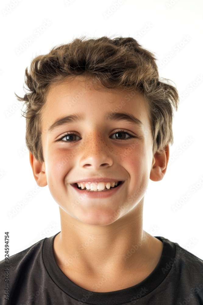 A close-up of a young boy holding a toothbrush and brushing his teeth, a common everyday scene A close-up of a young boy holding a toothbrush and brushing his teeth, a common everyday scene