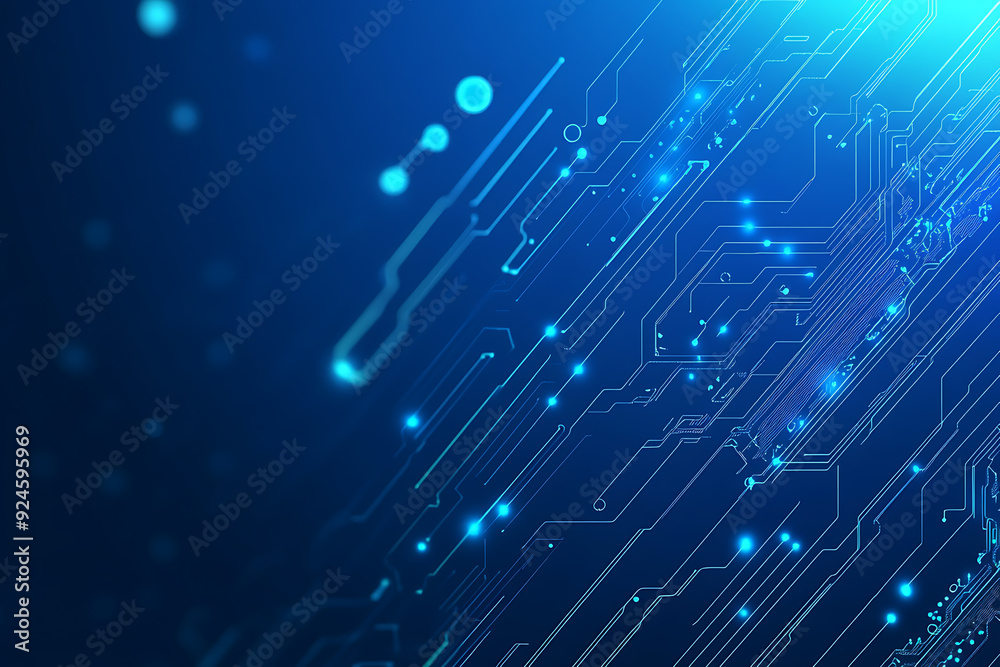 Obraz premium futuristic abstract background. Server, internet, speed. Futuristic tunnel HUD. Motion graphics for an abstract data center . wireframe,darck blue background 