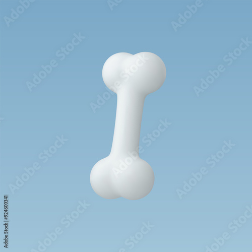 3d Realistic Dog bone icon vector illustration