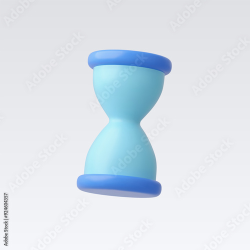 3d Realistic Hourglass icon vector illustration