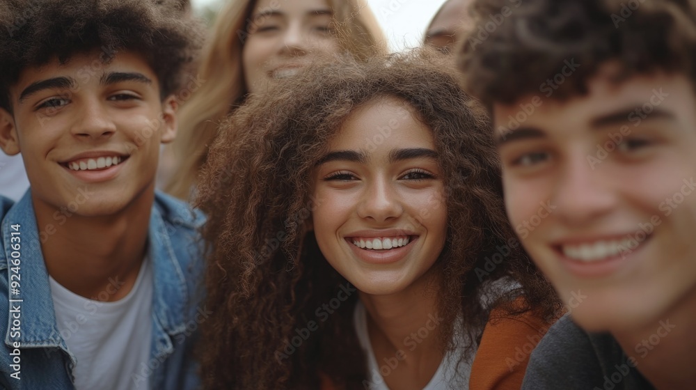 Fototapeta premium Friendly Group Selfie