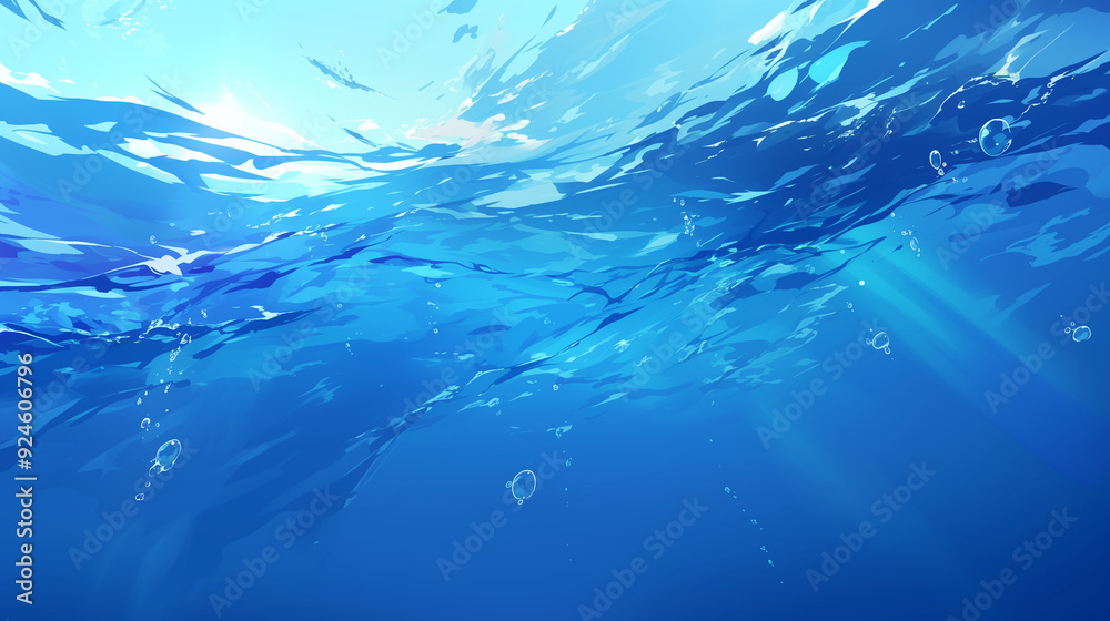 Obraz premium 青い背景