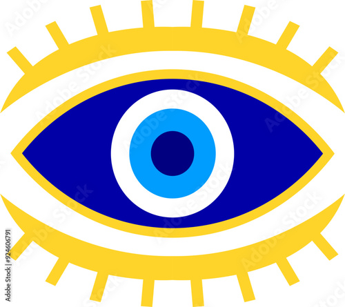 Evil eye vector illustration. evil eye image