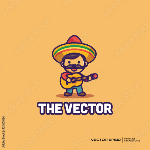 Country man mascot, vector, logo, character, cartoon, illustration, eps10