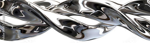 Liquid Metal Swirls with a Transparent Background