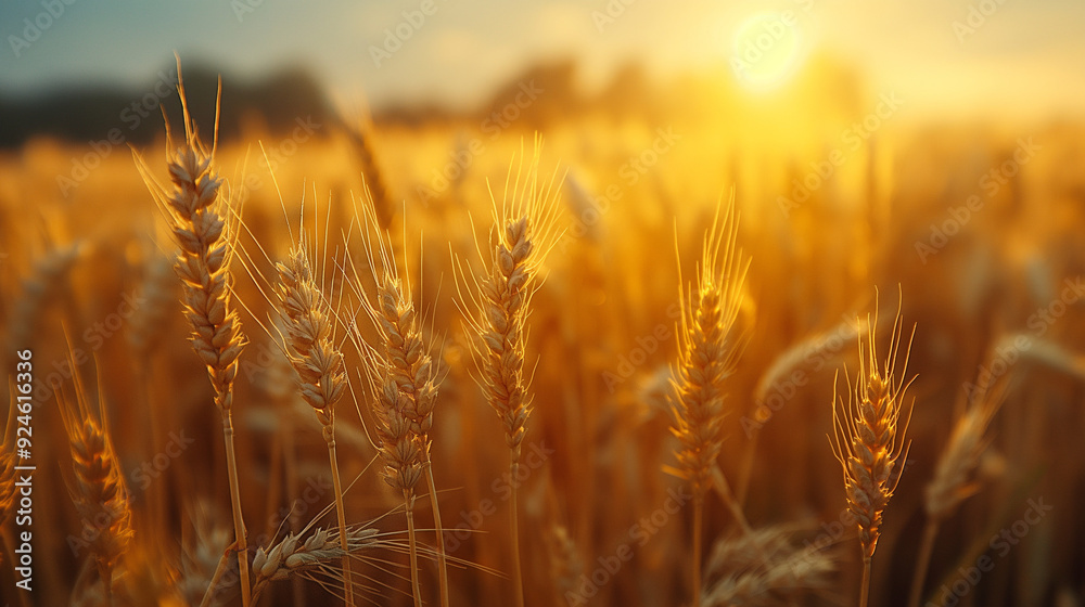 sunlight shining on golden wheat fields, symbolizing a natural harvest and the beauty of agriculture sunlight shining on golden wheat fields, symbolizing a natural harvest and the beauty of agriculture