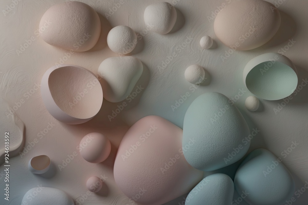Organic Minimalist Backdrop Design Featuring 3D Texture and Color Variations Organic Minimalist Backdrop Design Featuring 3D Texture and Color Variations