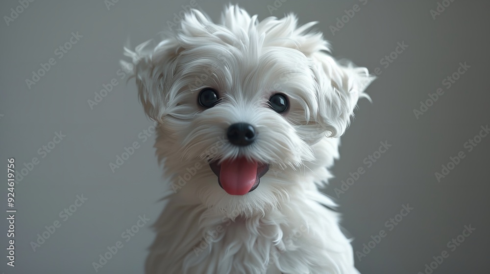 Samoyed Dog Sitting Gracefully on White Background Samoyed Dog Sitting Gracefully on White Background