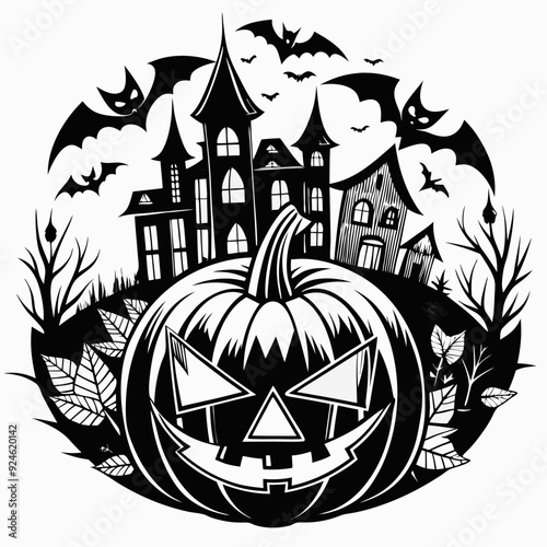 Halloween pumpkin vector svg,house svg,ghoust svg