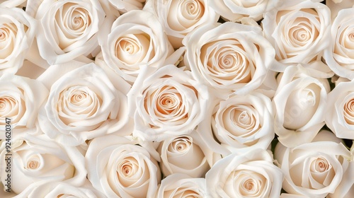Seamless background with white rose