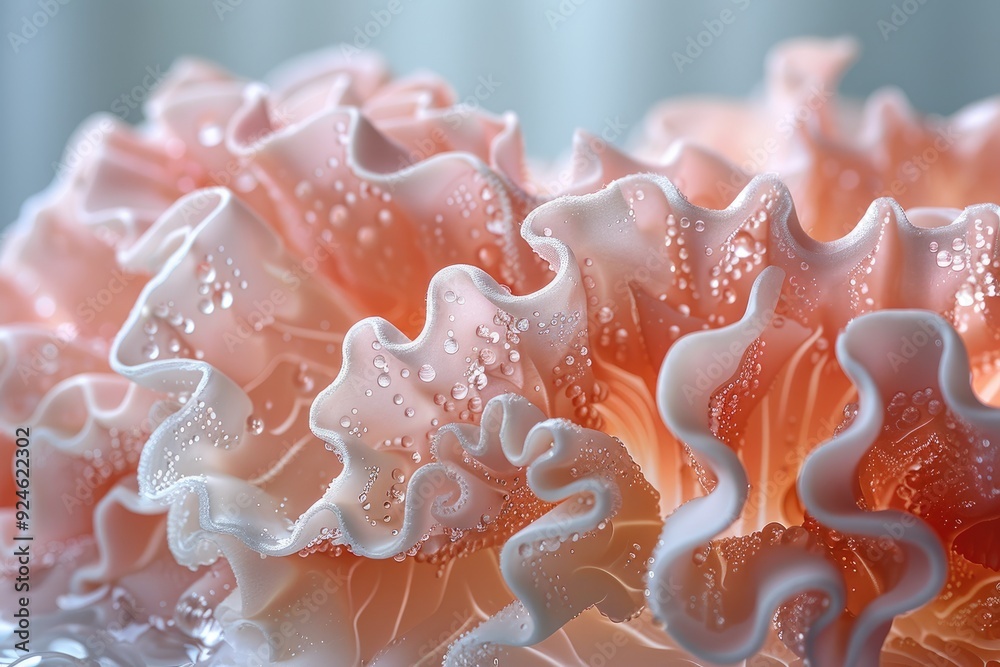 Close-up of Dewy Pink Flower Petals Close-up of Dewy Pink Flower Petals