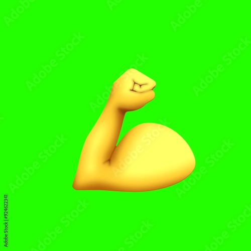 Animated Facebook emoji of biceps