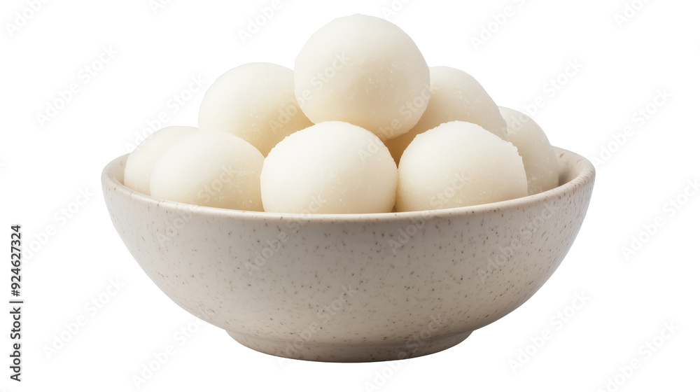 A bowl of rasgulla isolated on transparent background A bowl of rasgulla isolated on transparent background