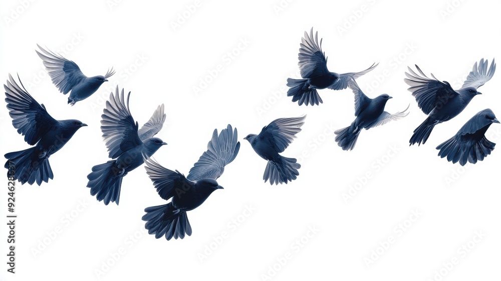 Obraz premium Birds in Flight A Striking Display of Grace and Freedom