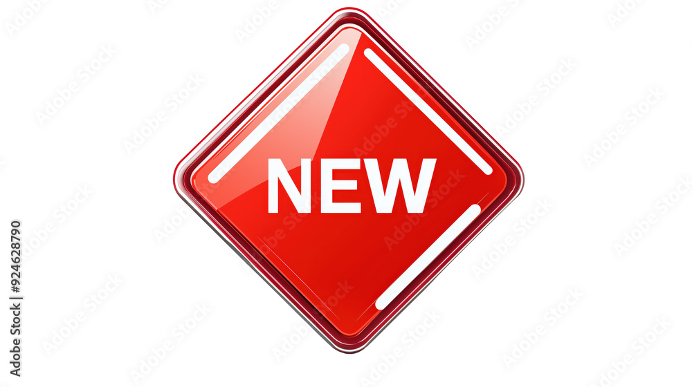 A red ribbon with the text NEW isolated on transparent background
A red ribbon with the text NEW isolated on transparent background