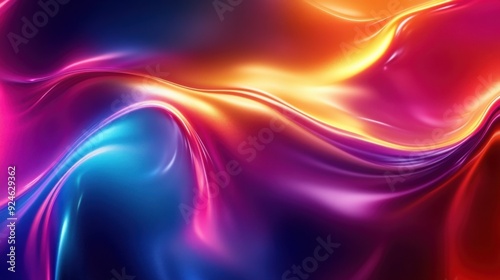 Wallpaper Mural Vibrant Abstract Waves A Fluid Dance of Color Torontodigital.ca