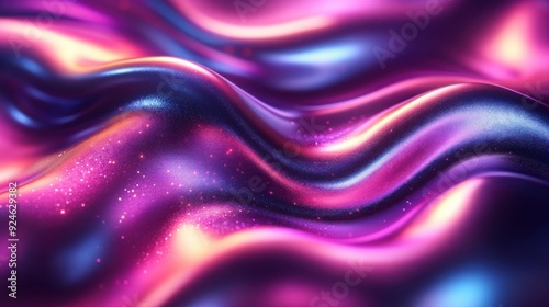 Wallpaper Mural Dynamic Cosmic Fabric Abstract Wave Pattern in Vibrant Colors Torontodigital.ca