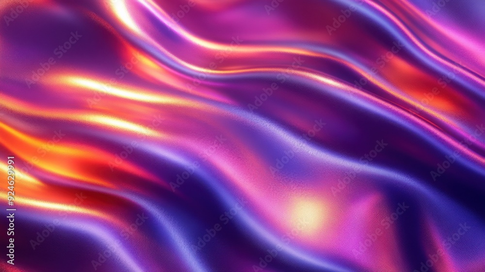 Fototapeta premium Vibrant Abstract Fabric with Flowing Gradient Colors