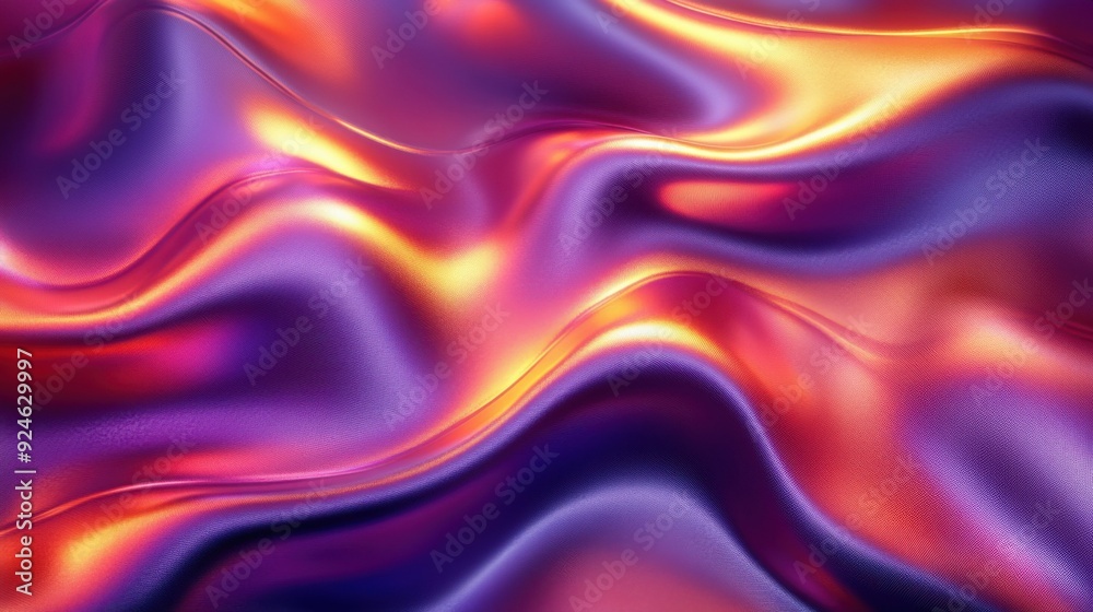Vibrant Waves of Purple and Orange Silk Texture Vibrant Waves of Purple and Orange Silk Texture