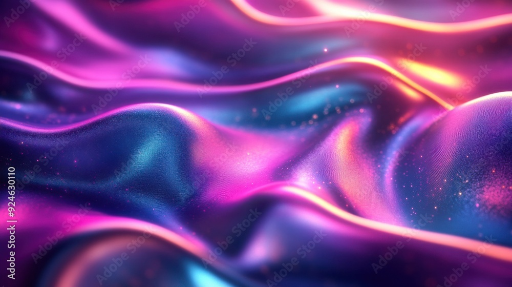 Ethereal Fluidity Abstract Waves of Colorful Fabric-like Energy Ethereal Fluidity Abstract Waves of Colorful Fabric-like Energy