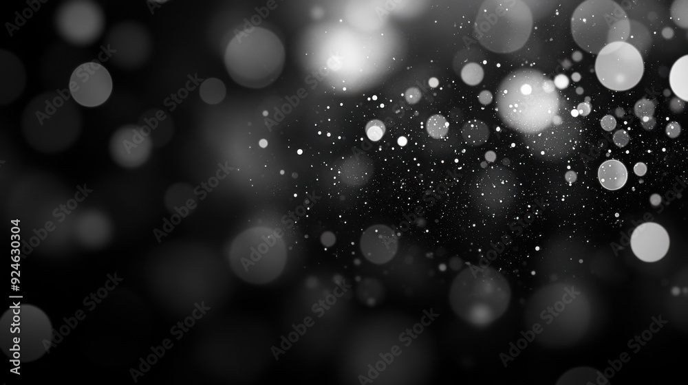 Dreamy Black and White Bokeh with Light Reflections Dreamy Black and White Bokeh with Light Reflections
