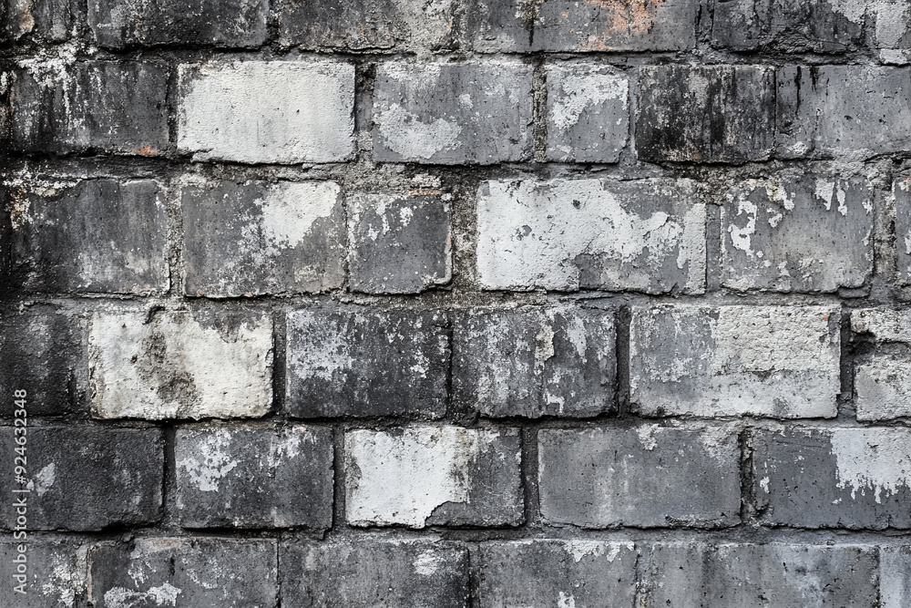 Gray brick wall close-up. Gray brick wall close-up.
