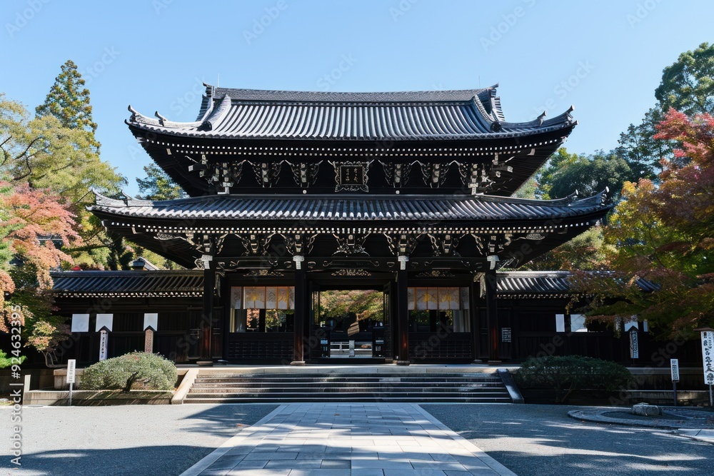 Black Pagoda Entrance with Stone Steps and Pathway Black Pagoda Entrance with Stone Steps and Pathway