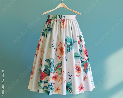Floral Aline skirt blending nature and fashion harmoniously