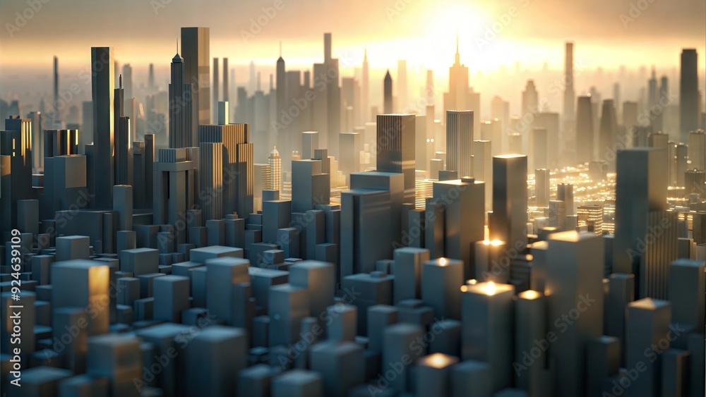 Obraz premium Many city silhouettes