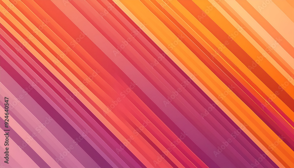Bright and vibrant diagonal stripes in warm shades of orange, pink, and purple against a smooth background Bright and vibrant diagonal stripes in warm shades of orange, pink, and purple against a smooth background