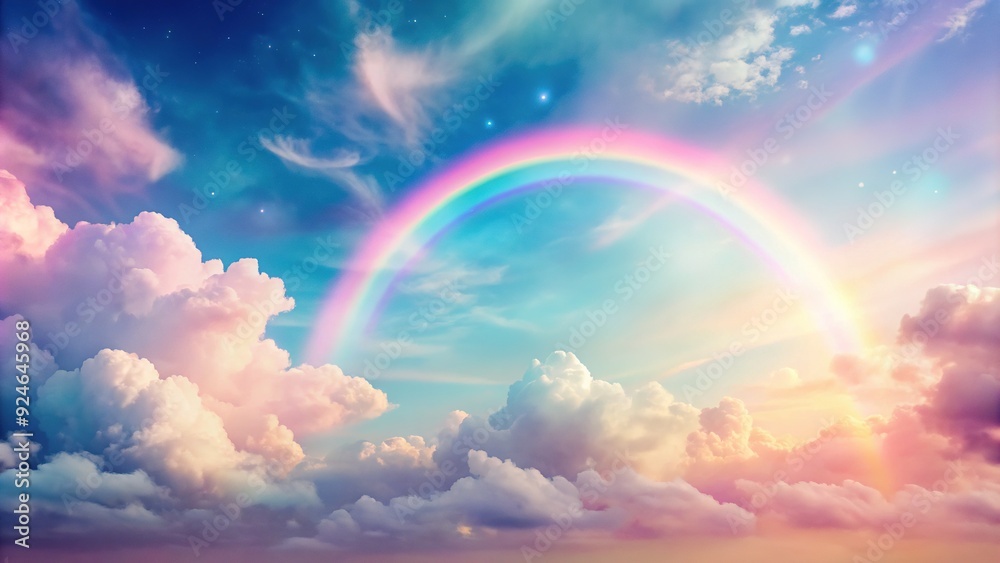 Pastel Rainbow Sky: Whimsical, ethereal sky with pastel colors fading into a soft, dreamy gradient. Pastel Rainbow Sky: Whimsical, ethereal sky with pastel colors fading into a soft, dreamy gradient.